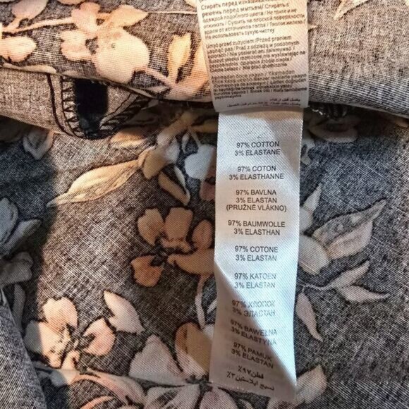 Apricot Black Floral Dress with Belt - Size‎ 10 - Picture 8 of 10